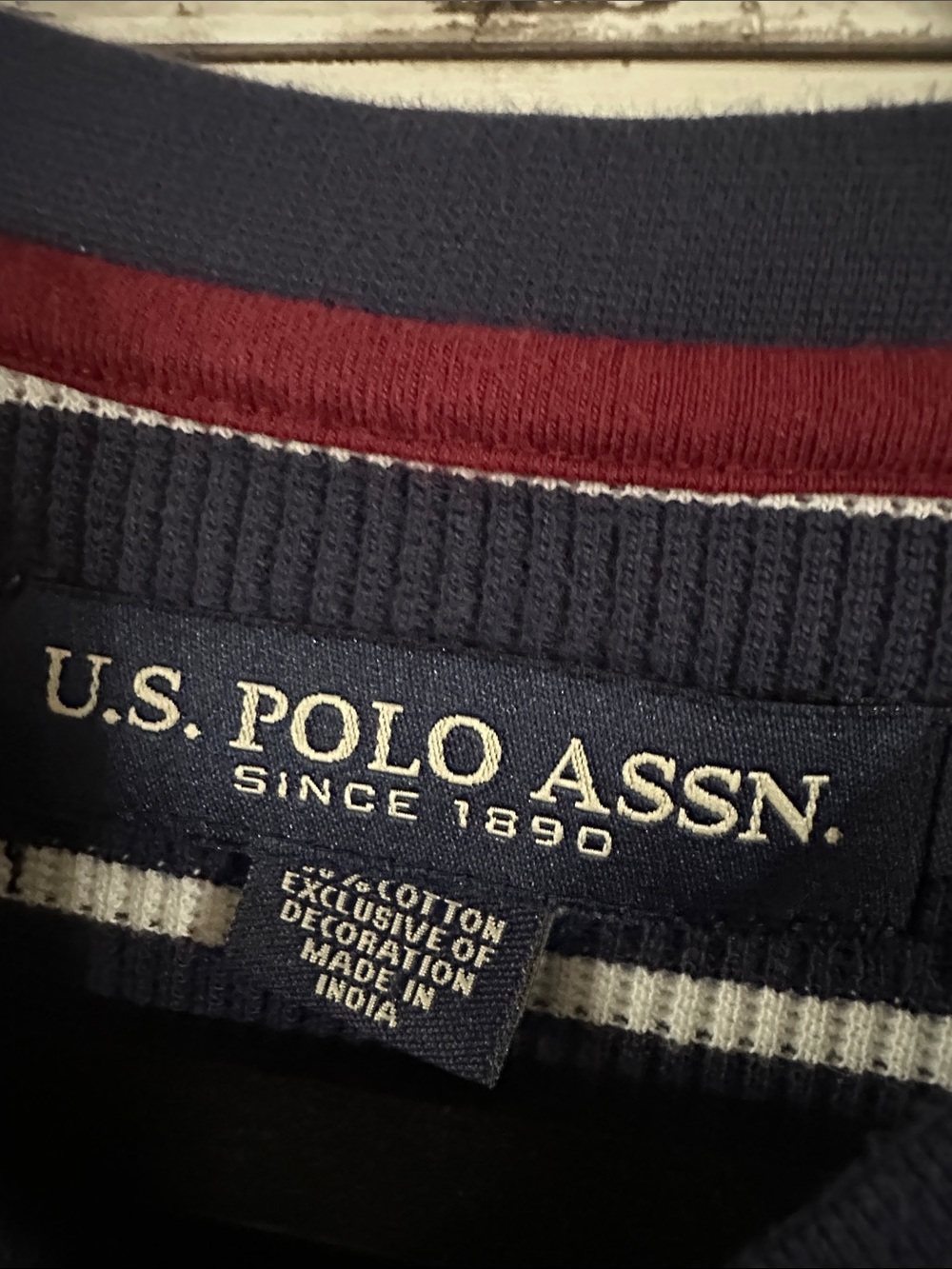 Vintage Y2K U.S. Polo Assn. Striped Ribbed Thermal Long sleeve size Large - Picture 6 of 16